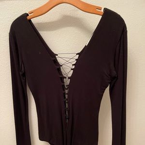 Black laced bodysuit